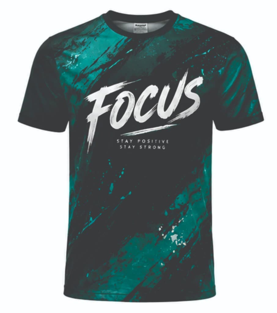 Focus stay positive graphic t-shirt