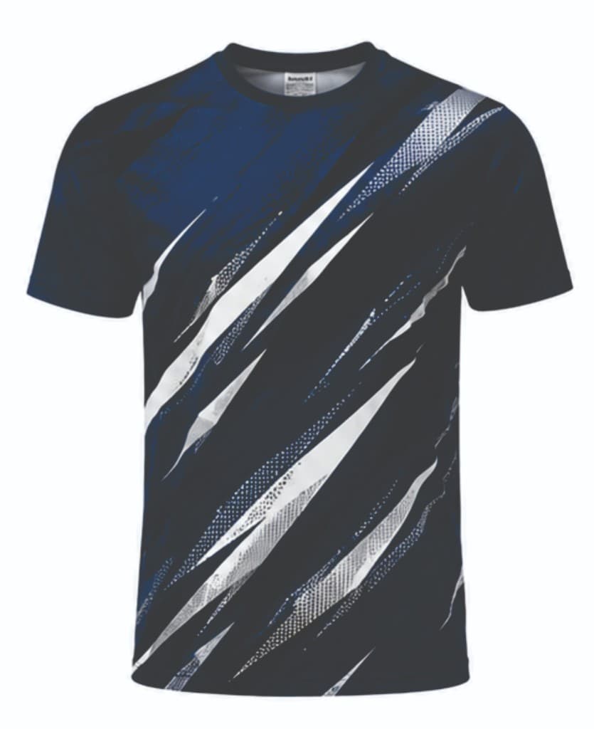 Navy slash halftone graphic t-shirt